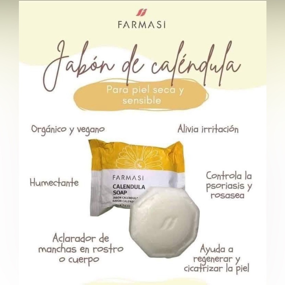 Farmasi Calendula Soap - White and Yellow